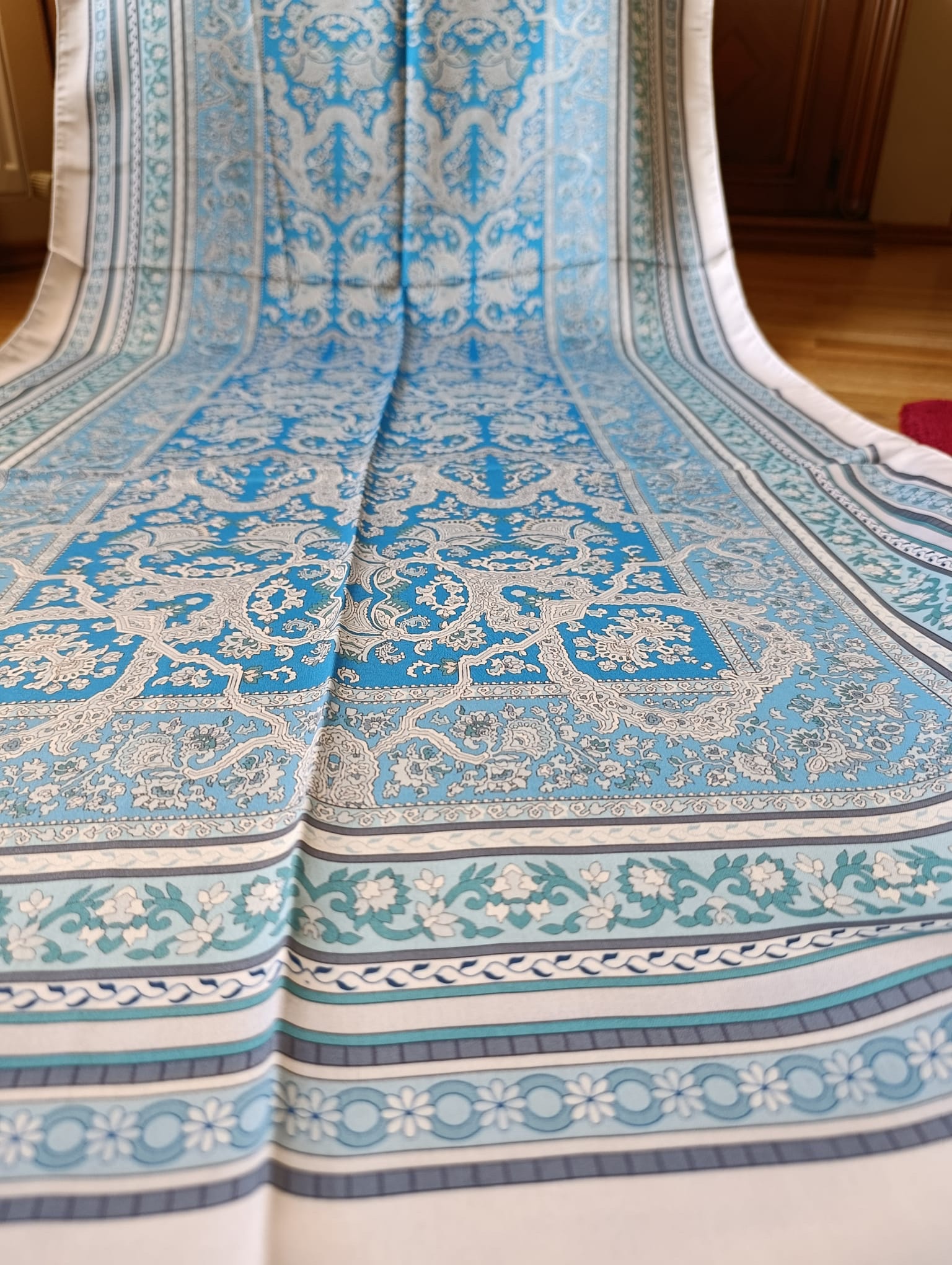 Lavinya Vual ipek Şal Turkuaz